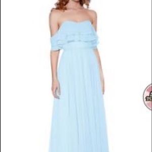 Floor length off the shoulder dress